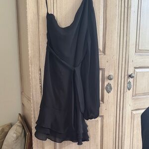 DO+BE One Shoulder Black Dress
